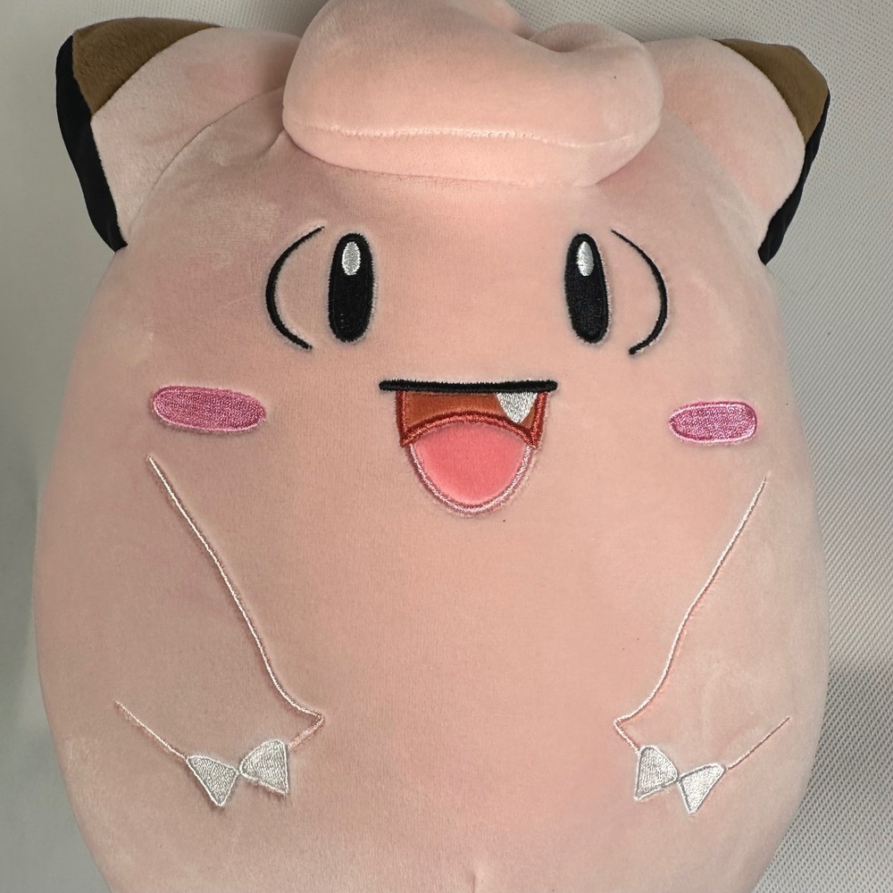 Squishmallows Pokemon Clefairy 10 Inch Plush Jazwares Pink Stuffed Animal NWT